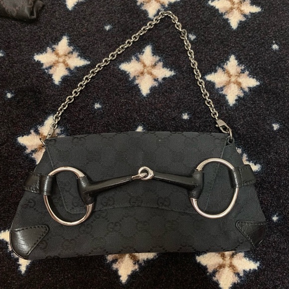 Gucci Signature Black and Silver bag